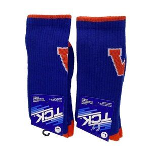 NEW Virginia Cavaliers Crew Socks 2 Pair‎ Size L 8-12 NCAA College Fan